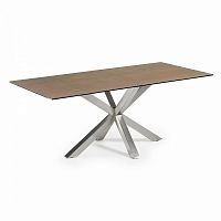 стол arya 200x100 st steel matt, фарфор iron cor c795k10 от la forma (ex julia grup) в Костроме