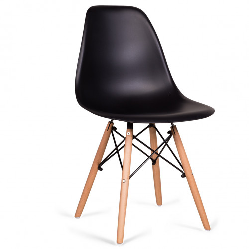 стул деревянный pc-015 черный (eames style) в Костроме