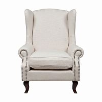 кресло collins wingback chair кремовая ткань в Костроме