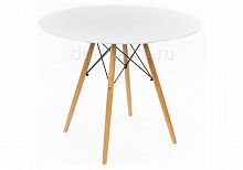 стол деревянный eames style 90 см белый в Костроме
