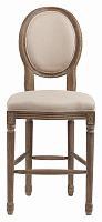 барный стул деревянный мягкий vintage french round кремовый лен в Костроме