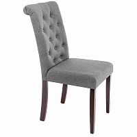 стул деревянный amelia dark walnut / fabric grey в Костроме