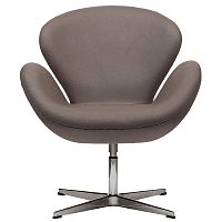 кресло swan chair серо-коричневая в Костроме