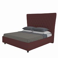 кровать двуспальная 180х200 коричневая из велюра quicksand в Костроме