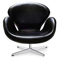 кресло swan chair черное в Костроме