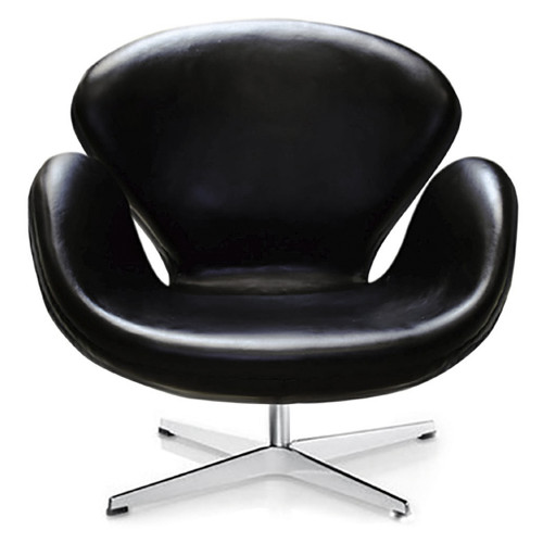 кресло swan chair черное в Костроме