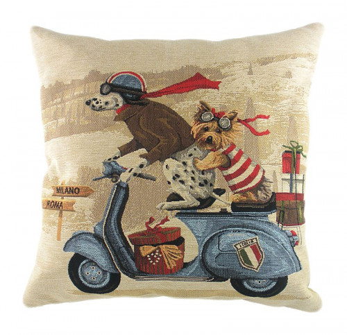 подушка с картинкой scooter dogs blue в Костроме