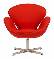 кресло swan chair кашемир красное в Костроме