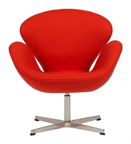 кресло swan chair кашемир красное в Костроме