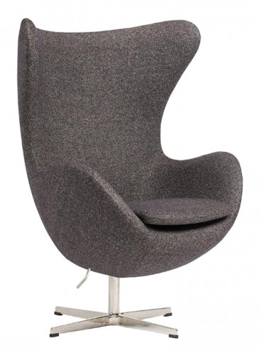 кресло egg chair кашемир серое в Костроме