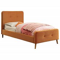 кровать button tufted flannelette orange 90х200 в Костроме