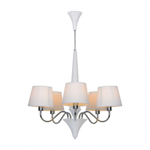 подвесная люстра arte lamp a1528lm-5wh белая в Костроме