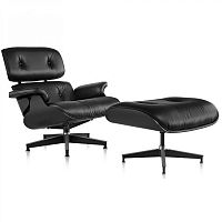 кресло eames style lounge chair черное в Костроме