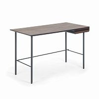 стол mahon desk ореховый шпон, mdf матовый графит в Костроме