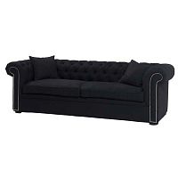 диван black linen прямой черный в Костроме