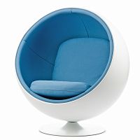 кресло ball chair бело-синее в Костроме