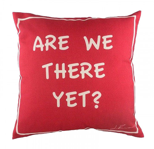 подушка с надписью are we there yet? в Костроме