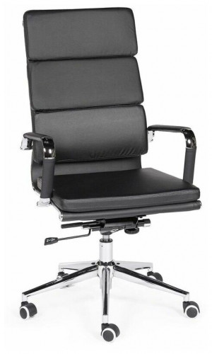 кресло для руководителя norden chairs зуум, обивка: искусственная кожа, цвет: экокожа черная в Костроме