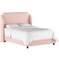 кровать двуспальная с мягкой спинкой 180х200 розовая aurora wingback blush в Костроме