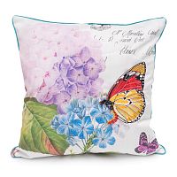 декоративная подушка фиолетовая гортензия botanical style в Костроме