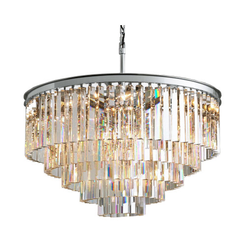 люстра odeon 5 rings chrome серая, прозрачное стекло в Костроме