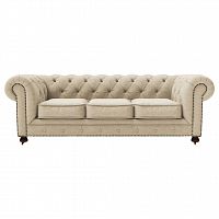 диван chesterfield lux трехместный прямой кремовый в Костроме