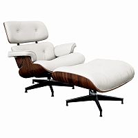 кресло lounge chair & ottoman белое в Костроме