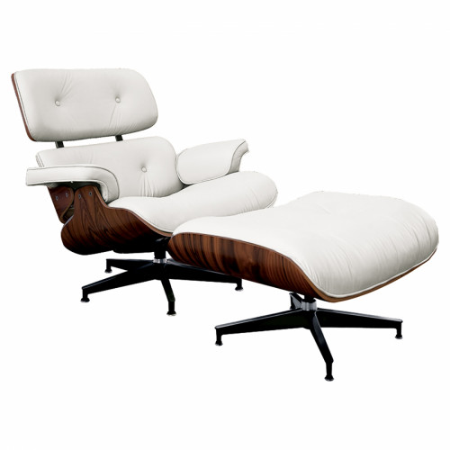 кресло lounge chair & ottoman белое в Костроме