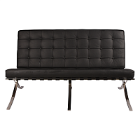 диван barcelona style loveseat sofa прямой черный в Костроме