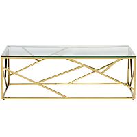 стол журнальный h-bridge gold 120*60*40см золотой в Костроме