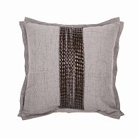 декоративная подушка handwork exclusive квадратная светло-серая в Костроме