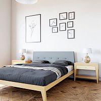кровать двуспальная деревянная 180x200 светло-коричневая fly soft в Костроме