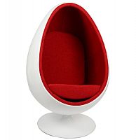 кресло ovalia egg style chair красное в Костроме