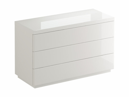комод kristal 3 ящика белый глянец в Костроме