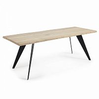 стол nack 220x100 черный, отбеленный дуб c799m33 от la forma (ex julia grup) в Костроме