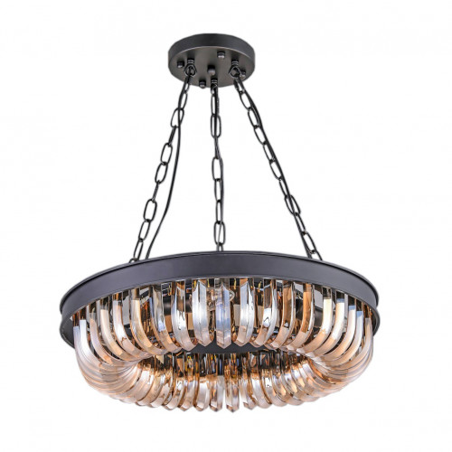 люстра terra black amber d50 черная, стекло янтарного цвета в Костроме