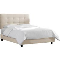 кровать двуспальная с мягкой спинкой 160х200 белая alice tufted talc в Костроме