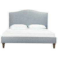 кровать двуспальная 180х200 серо-голубая fleurie р в Костроме