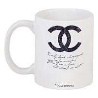 кружка с рисунком drink champagne. coco chanel в Костроме