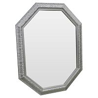 зеркало серебряное восьмиугольное вытянутое с декором silver luxury в Костроме