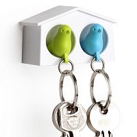 держатель+брелок для ключей двойной mini sparrow зеленый-голубой в Костроме