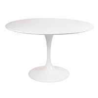 стол eero saarinen style tulip table mdf d110 глянцевый белый в Костроме