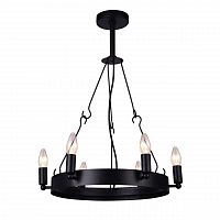 дизайнерская подвесная люстра arte lamp bastiglia a8811sp-6bk черная в Костроме