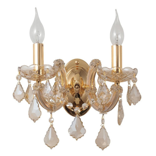 бра crystal lux ines ap2 gold/amber в Костроме