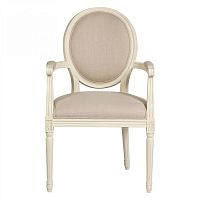 кресло vintage french round молочный/кремовый лен в Костроме