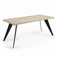 стол nack 160x100 черный, отбеленный дуб c366m33 от la forma (ex julia grup) в Костроме