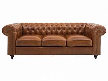 диван chester classic трехместный прямой светло-коричневый в Костроме