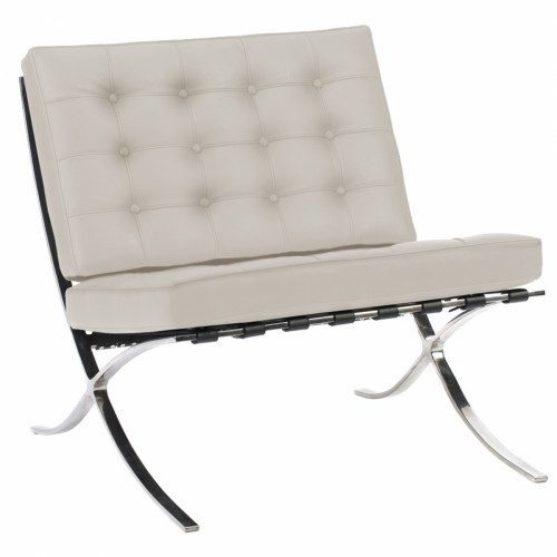 кресло barcelona chair молочное в Костроме