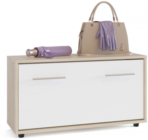 тумба для обуви стп-3, цвет дуб сонома/белый в Костроме