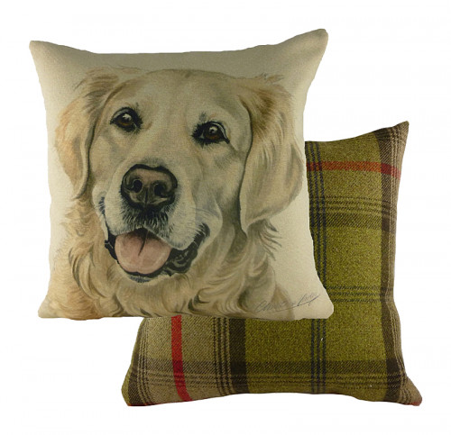 подушка с принтом waggydogs golden retriever в Костроме